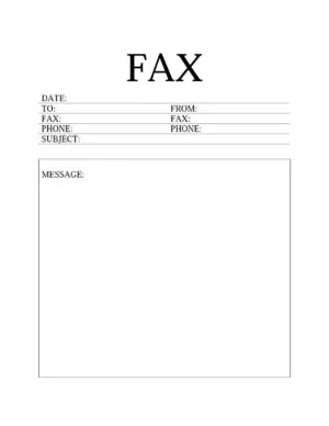 Fax form