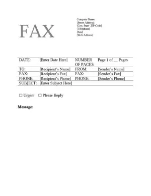 Fax page