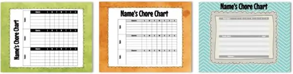 chore chart for multiple kids