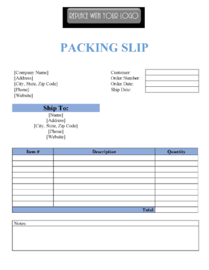 List for packing in white and blue