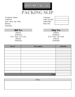 Packing template