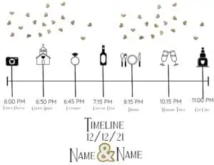 Wedding Reception Timeline