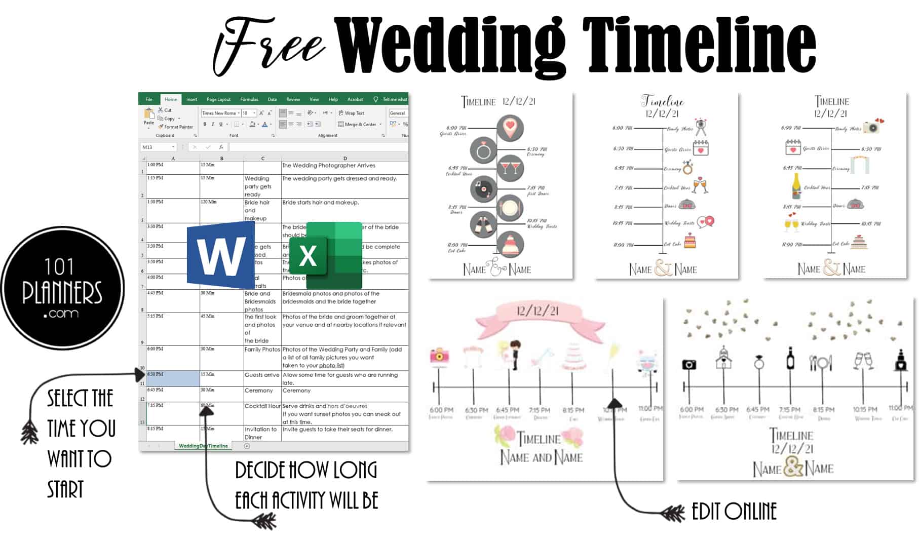 Free Wedding Timeline Online App