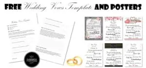 wedding vows template and posters