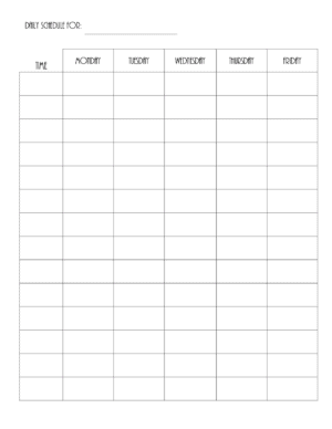 Kids Schedule Template Customize Online and Print at Home