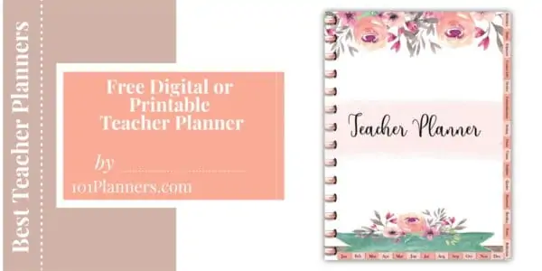 Digital or printable teacher planner