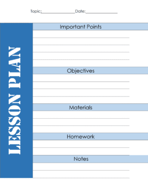 Blue and white daily teacher planner