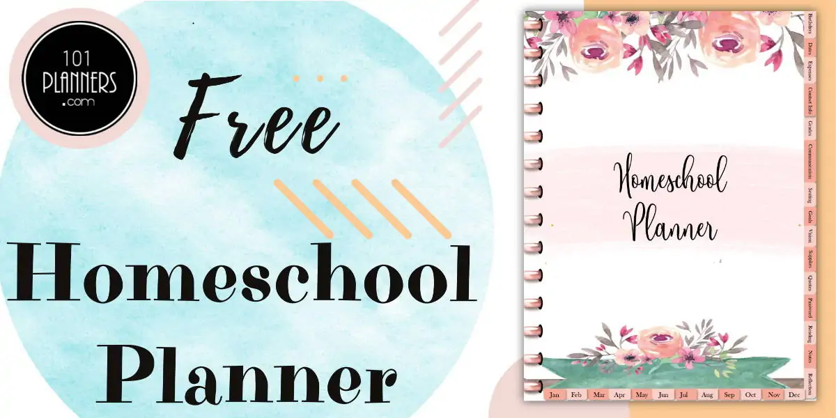 free-homeschool-planner-digital-and-printable-version for Free Printable Homeschool Teacher Planner FREE Homeschool Planner | Digital and Printable Version for Free Printable Homeschool Teacher Planner