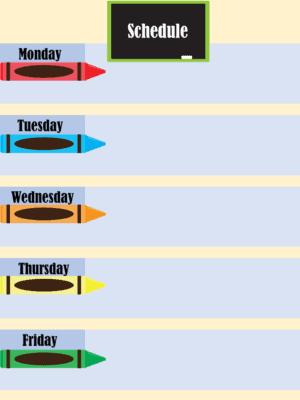 Preschool schedule