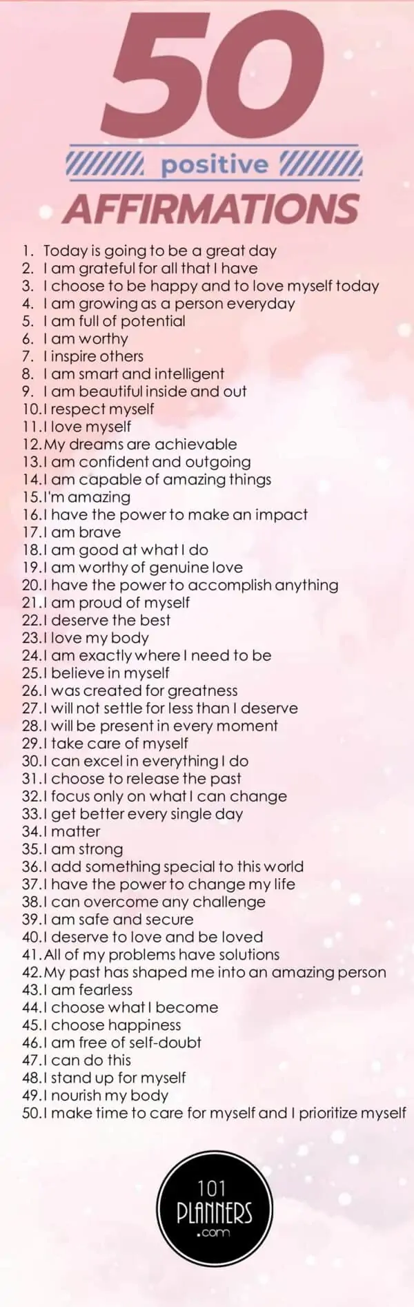 50 positive affirmations
