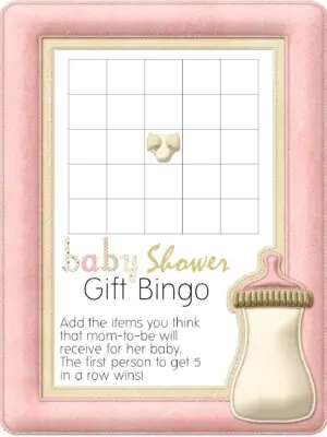 Baby Shower Gift Bingo