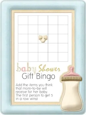 baby shower bingo printable