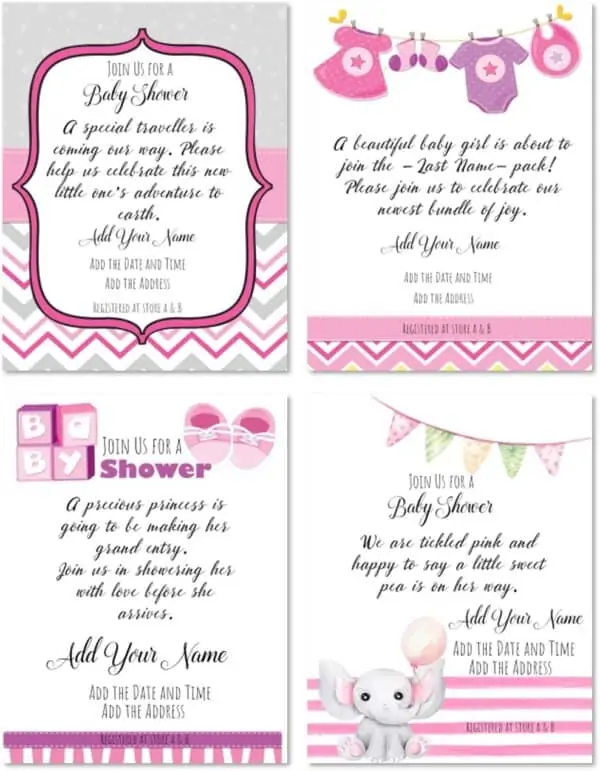 Baby Shower Invitations Girl