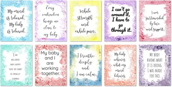 Free Printable Positive Birth Affirmations | 30 Affirmation Cards free-printable-positive-birth-affirmations-30-affirmation-cards