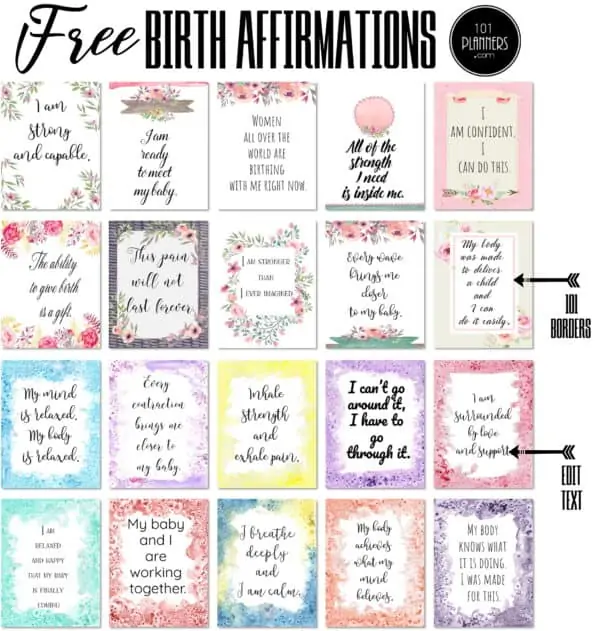 Free Birth Affirmations