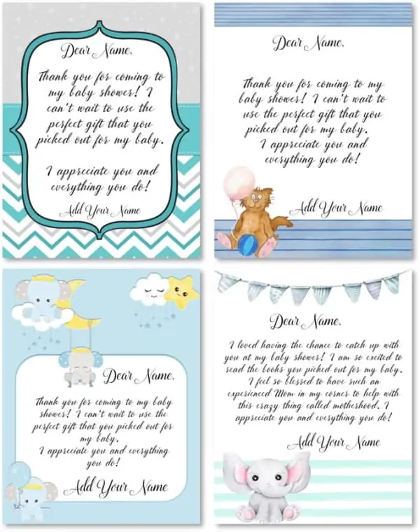baby shower boy with blue borders