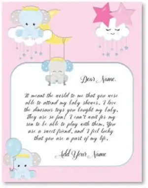 Pink border with cute elephants