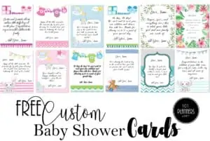 free baby shower cards