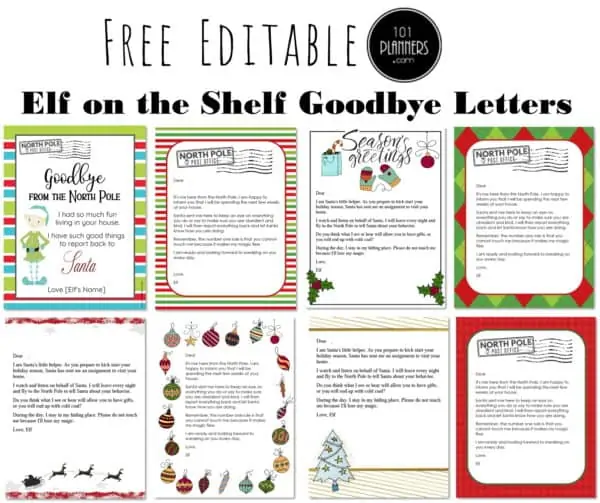 FREE Customizable and Editable Elf on the Shelf Printables