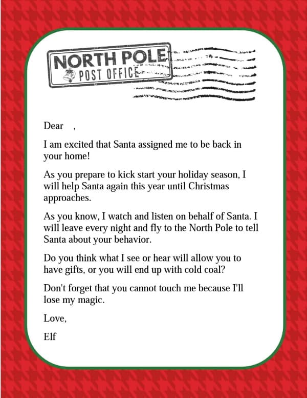 free-editable-elf-on-the-shelf-letter-template-elf-notes for Editable Free Printable Elf Goodbye Letter FREE Editable Elf on the Shelf Letter Template & Elf Notes for Editable Free Printable Elf Goodbye Letter