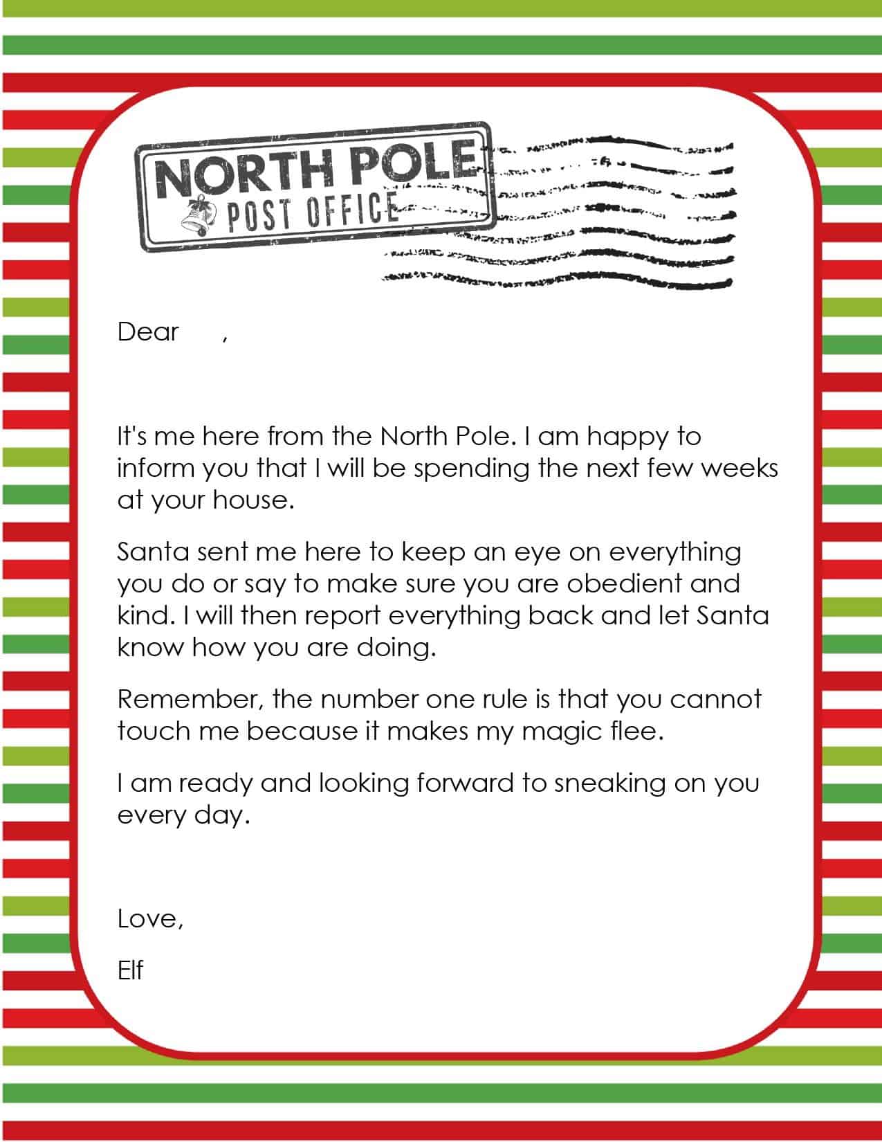 free-editable-elf-on-the-shelf-letter-template-elf-notes for Free Printable Elf Letter Template FREE Editable Elf on the Shelf Letter Template & Elf Notes for Free Printable Elf Letter Template