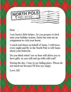 FREE Editable Elf on the Shelf Letter Template & Elf Notes
