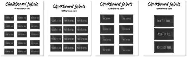 Free printable chalkboard stickers