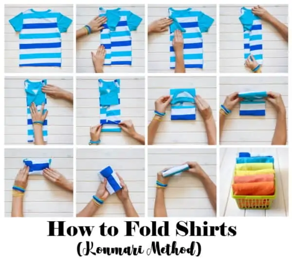Konmari method to fold shirts