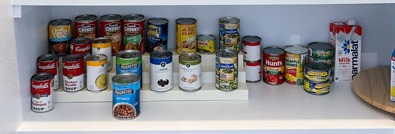 Storing cans in your pantry