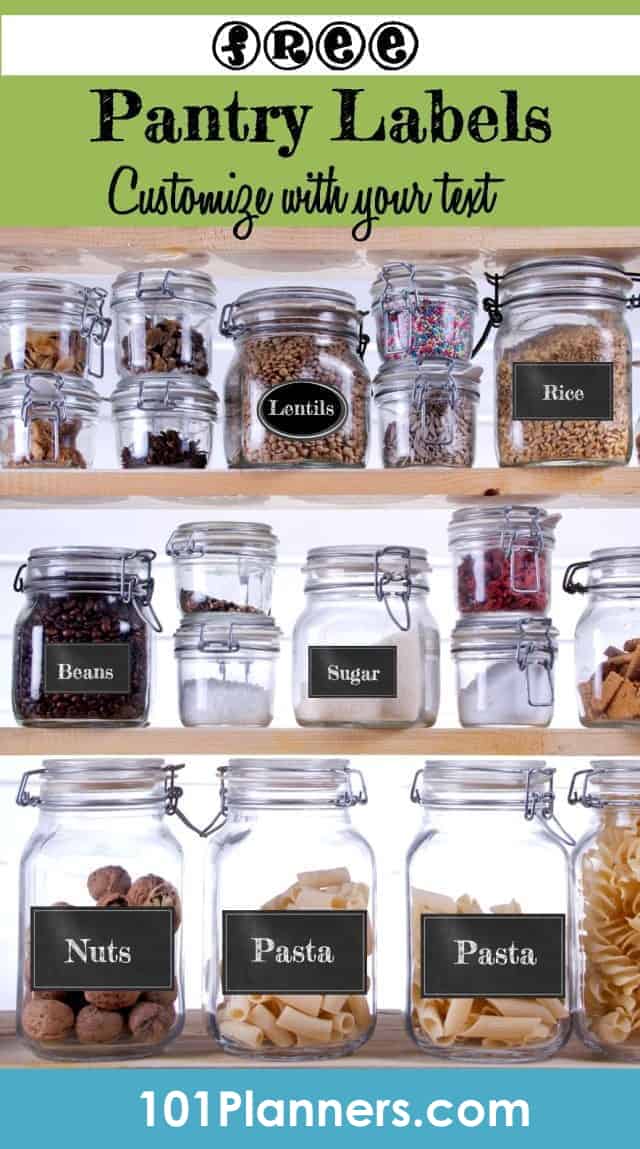 Organize Your Pantry with Glass Jars and Contact Paper (plus free  printable!)