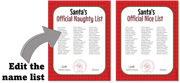 Naughty or nice list | Naughty or nice quiz | Other Printables for Free Printable Naughty And Nice List