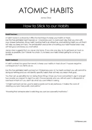 Atomic Habits Cheat Sheet_How to Stick to our Habits