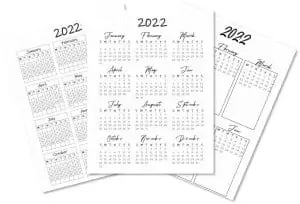 Bullet Journal Year at a Glance 2022