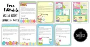 Easter bunny letter and notes