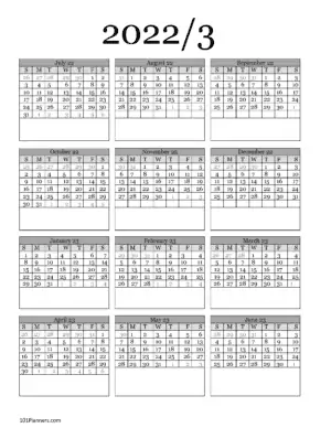 Academic Calendar Template 2022-2023
