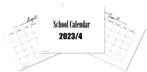 monthly school calendar 2023 to 2024