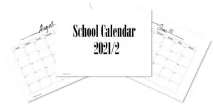 monthly school calendar 2021 to 2022