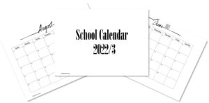 monthly school calendar 2022 to 2023