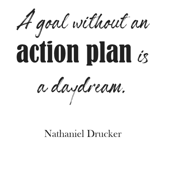 A goal without an action plan is a daydream.