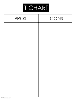 T table chart