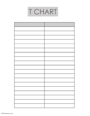 T chart template