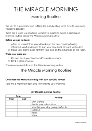 The Miracle Morning Routine