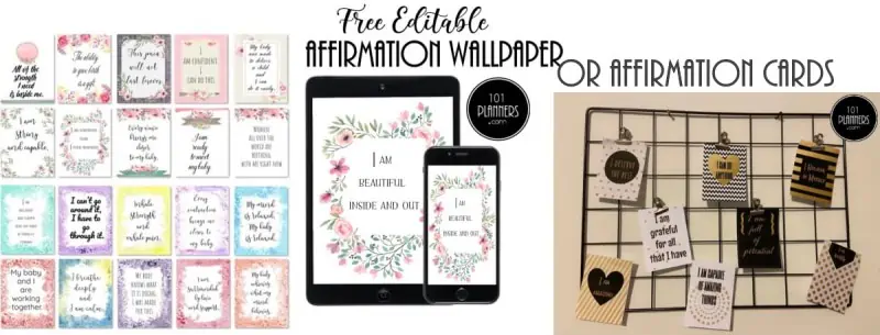 Create Affirmation Wallpaper and/or Cards