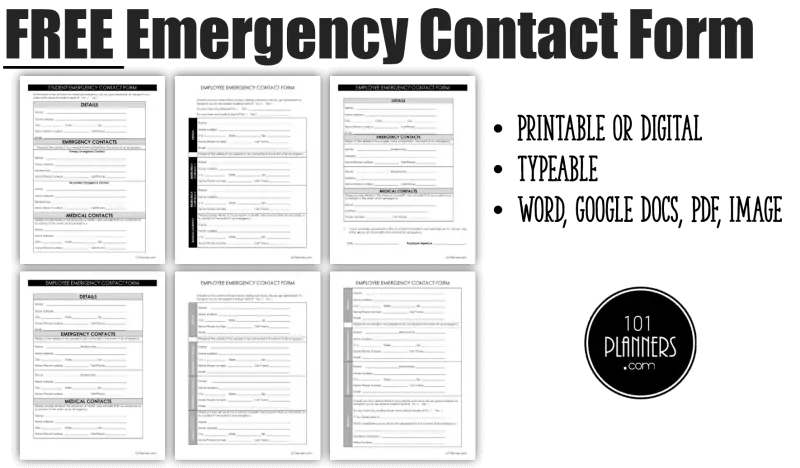 emergency contact form