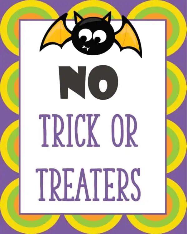 No trick or treaters