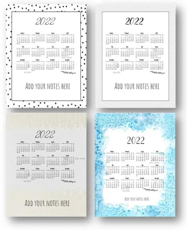 yearly calendars