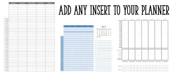 Hourly schedules you can insert into the templates with the online calendar maker