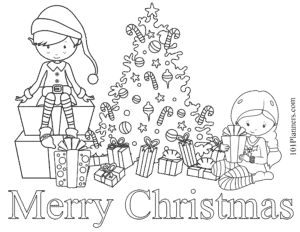 Christmas tree with a boy elf