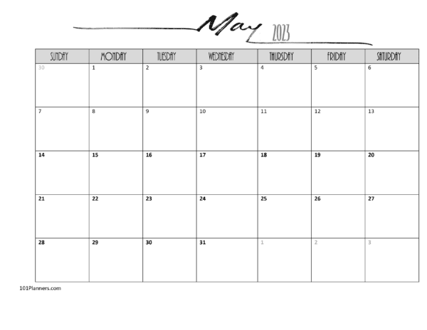 2023 Calendar May