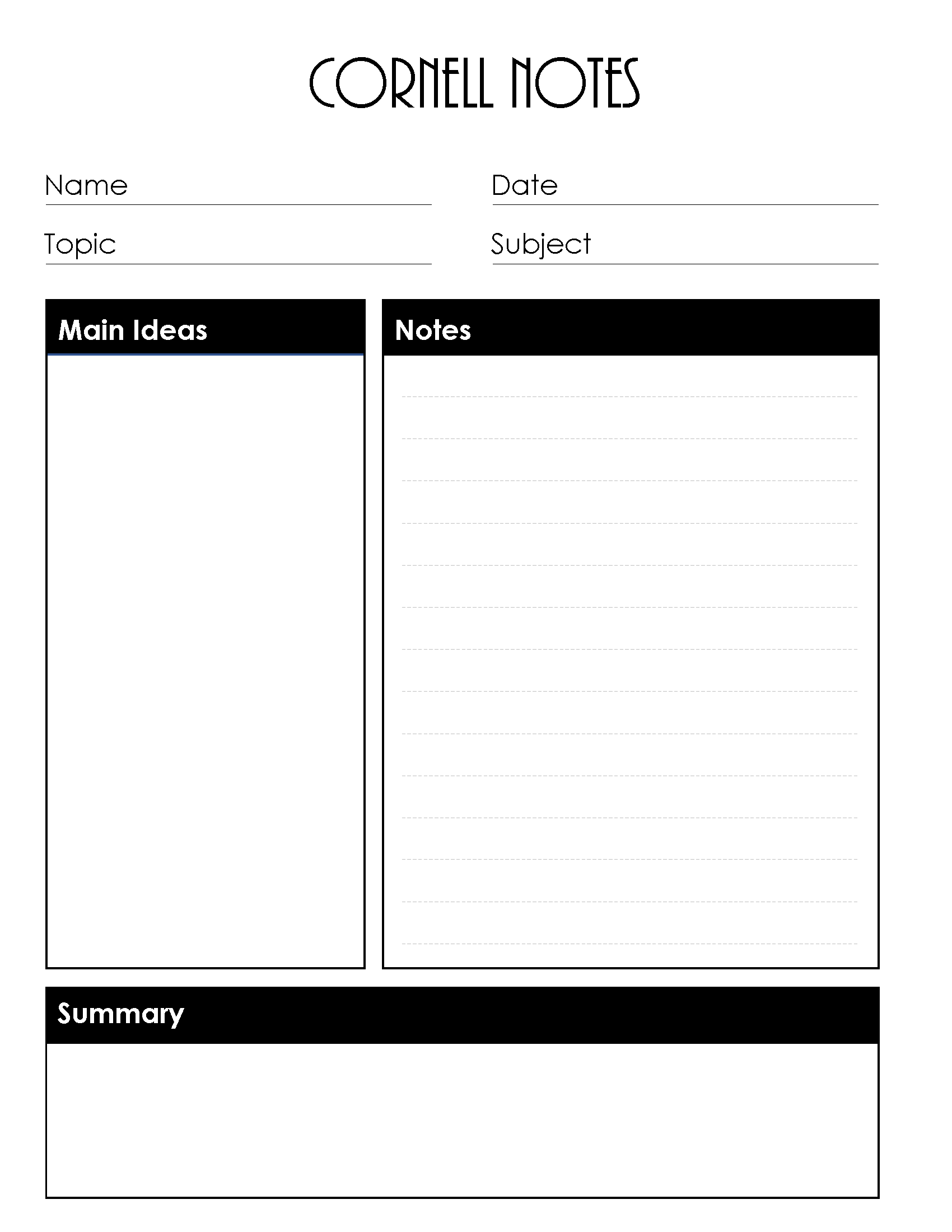 free-cornell-notes-template-word-pdf-google-docs for Free Printable Note Taking Templates Pdf FREE Cornell Notes Template | Word, PDF & Google Docs for Free Printable Note Taking Templates Pdf
